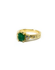 A pedido - Anillo Esmeralda Princess en Grifa 0,59 ct y Diamantes