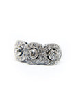 A pedido - Anillo Tricillo Brillantes en Bisel 0,12 ct Halo