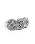 A pedido - Anillo Tricillo Brillantes en Bisel 0,12 ct Halo