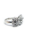 A pedido - Anillo Tricillo Brillantes en Bisel 0,12 ct Halo