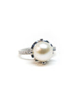 A pedido - Anillo Perla Grifa y brillantes en argolla