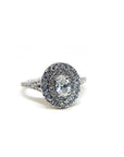 A pedido - Anillo Diamante Oval Grifa Halo Doble
