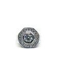A pedido - Anillo Diamante Brillante en Bisel 0,38 ct Halo