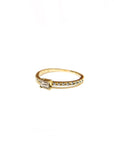 A pedido - Anillo Diamante Corte Esmeralda en Grifa y brillantes en argolla