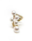 A pedido - Anillo Perlas y Brillantes Diseño