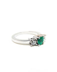 A pedido - Anillo Tricillo Esmeralda y Diamantes en Grifa