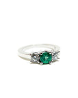 A pedido - Anillo Tricillo Esmeralda y Diamantes en Grifa
