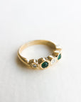 A pedido - Anillo Cintillo Esmeraldas y Diamantes Circle Gold