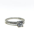 A pedido - Anillo Diamante Brillante en Grifa 0,50 ct y brillantes en argolla