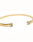 A pedido - Esclava Abierta Diamantes 0,08 ct Bisel Round