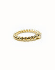 A pedido - Anillo Diamante Brillante en Bisel 0,15 ct argolla trenzada