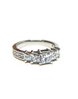 A pedido - Anillo Quintillo Princess en Grifa y brillantes en argolla