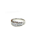 A pedido - Anillo Quintillo Princess en Grifa y brillantes en argolla