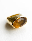 A pedido - Anillo Citrino Oval Bisel 17mm