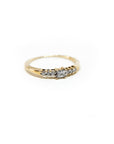 A pedido - Anillo Diamante Princess en Grifa 0,08 ct y brillantes en argolla