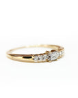 A pedido - Anillo Diamante Princess en Grifa 0,08 ct y brillantes en argolla