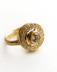 A pedido - Anillo Diamante Brillante en Bisel 0,40 ct Halo Ruleteado