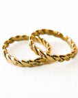 A pedido - Anillo Argolla Trenzada Brillante en Bisel 0,01 ct
