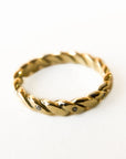 A pedido - Anillo Argolla Trenzada Brillante en Bisel 0,01 ct