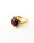 A pedido - Anillo Granate Oval 12x10 mm Grifa Halo