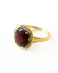 A pedido - Anillo Granate Oval 12x10 mm Grifa Halo