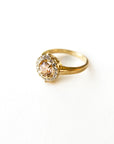 A pedido - Anillo Morganita Redonda 7mm Grifa Halo