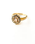 A pedido - Anillo Morganita Redonda 7mm Grifa Halo