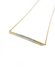 A pedido - Collar Barra Gold Diamond