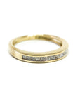 A pedido - Anillo Cintillo Princess en Riel 0,02.5 ct