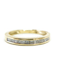 A pedido - Anillo Cintillo Princess en Riel 0,02.5 ct