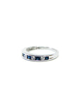 A pedido - Anillo Cintillo Zafiros 0,03 ct y Brillantes 0,01 ct en Riel