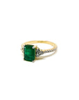 A pedido - Anillo Esmeralda Princess en Grifa 7 x 5 mm y Brillantes