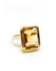 A pedido - Anillo Citrino Rectangular Bisel 5,6 Ct