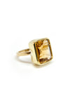 A pedido - Anillo Citrino Rectangular Bisel 5,6 Ct