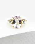 A pedido - Anillo Morganita Oval 10mm Grifa y Brillantes