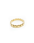 A pedido - Anillo Oro Amarillo y pelotitas planas