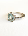 A pedido - Anillo Aguamarina Cushion en Grifa