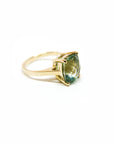 A pedido - Anillo Turmalina Verde Rectangular Grifa 10 x 7 mm