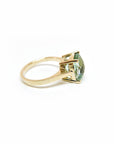 A pedido - Anillo Turmalina Verde Rectangular Grifa 10 x 7 mm