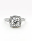 A pedido - Anillo Diamante Brillante en Grifa 0,50 ct Halo