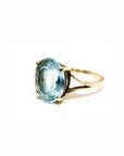 A pedido - Anillo Topacio Azul Oval Grifa 11 mm