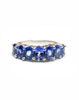 A pedido - Anillo Cintillo Zafiros Ovales en Grifa