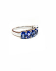 A pedido - Anillo Cintillo Zafiros Ovales en Grifa