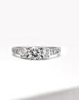A pedido - Anillo Tricillo Brillantes en Grifa y brillantes en argolla