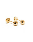 Aros Perlas Gold 3,5 mm Oro 18K Tope