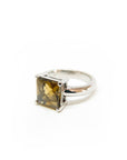 A pedido - Anillo Citrino Rectangular Grifa 8x7 mm