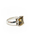 A pedido - Anillo Citrino Rectangular Grifa 8x7 mm