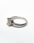 A pedido - Anillo Diamante Cushion Amarillo en Grifa 0,70 Ct