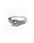 A pedido - Anillo Diamante Brillante en Grifa y brillantes en degradé