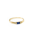 A pedido - Anillo Zafiro Baguette en Bisel 4x2 mm